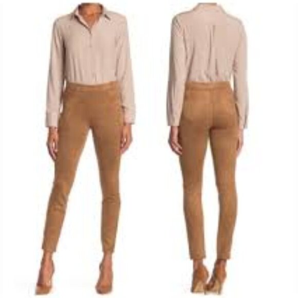 Max Studio faux suede pants leggings in Camel Size S - Picture 3 of 4